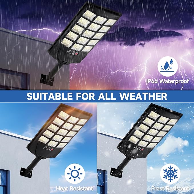 Solar Lights Outdoor Waterproof, Dusk to Dawn Solar Street Light - Image 4