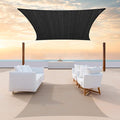 ColourTree TAPR1616 Custom Size 7' x 7' Black Sun Shade Sail Canopy UV Block by ColourTree