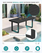SERWALL HDPE Outdoor Dining Set - Image 3