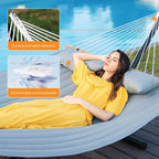Double Hammock with Spreader Bar & Pillow, Portable 500lbs Capacity - Image 3