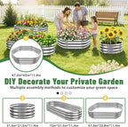 Hexagon Raised Garden Bed, 48 Inch Diagonal & 12 Inch Tall, Galvanized Steel - Image 4