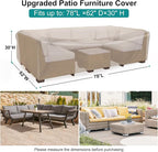 Patio Furniture Set Cover Waterproof, Heavy Duty Furniture Covers - Image 2