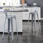 AC Pacific 30” Metal Barstool Set of 2 – Country Rustic Style - Image 2