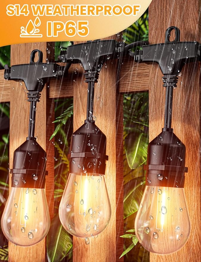 Svater Outdoor Led String Lights 36 FT, Patio Lights - Image 2