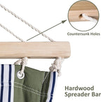 SUNCREAT Double Hammock, Extra Large Quilted Fabric Swing - Image 6