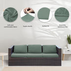 8Pcs Stretch Patio Cushion Covers, Outdoor Couch Covers Replacement, Outdoor - Image 3