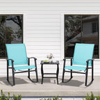 Shintenchi 3 Piece Rocking Bistro Set, Outdoor Furniture - Image 2