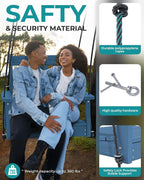 SERWALL HDPE Single Porch Swing Set of 2, Heavy Duty Single Person Swing Chair - Image 6