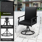 LEVELEVE 5 Piece Outdoor Patio Dining Set - Image 5