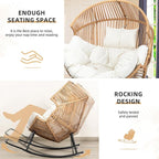Vongrasig Wicker Rocking Egg Chair PE Rattan - Image 3