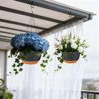 Set of 2-8 Inch Self Watering Hanging Planters - Image 8
