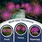 Solar Garden Lights Outdoor, 2 Pack 120 LED Twinkling Firework Lights Decorative - Image 5