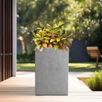 Kante 15.7" H Tall Rectangular Concrete Planters, Outdoor Indoor Lightweight - Image 6