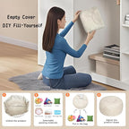 Thgonwid Unstuffed Moroccan Storage Pouf Foot Stool Ottoman Seat Handmade Faux - Image 4