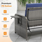 VINGLI Patio Daybed, Wicker Outdoor Daybed - Image 5