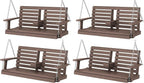 KINGYES Outdoor Hanging Porch Swing Set of 2, Waterproof Swing by KINGYES