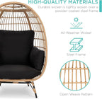 Best Choice Products Wicker Egg Chair, Oversized Indoor Outdoor Lounger - Image 6