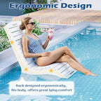 MELLCOM HDPE Pool Lounge Chairs Set of 2, in Pool Lounge Chairs up to 10-Inches - Image 4