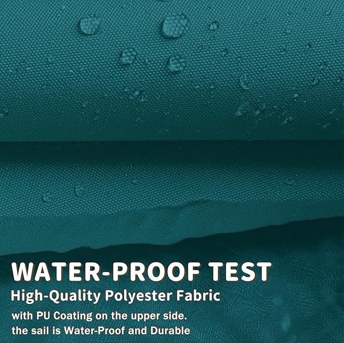 LOVE STORY Rectangle 10'x16' Waterproof Sun Shade Sail Canopy UV Block - Image 6