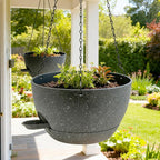 WOUSIWER Self Watering Hanging Planters, 2 Pack 10'' Plastic Pots - Image 2