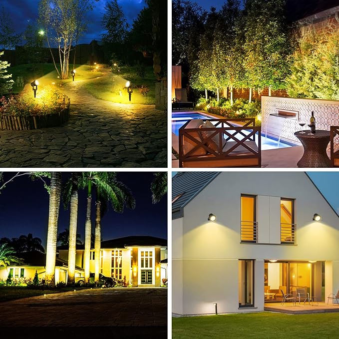 T-SUNUS Christmas Solar Landscape Spotlights Warm White 3000K Metal Lights - Image 6
