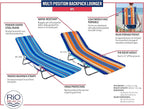 Rio Beach Portable Lay Flat Folding Backpack Beach Lounge Chair - Image 8