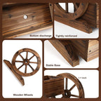 Wooden Wagon Planter Box, Garden Planter - Image 2