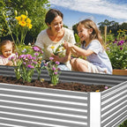 3 Pack 6x3FT Corrugated Galvanized Steel Raised Garden Bed Outdoor, Metal Above - Image 3