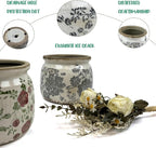 Flower Pot, Vintage Gray Ceramic Pot - Image 9