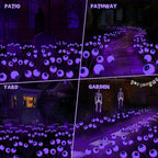 BrizLabs Halloween Eyeball Lights, 2 Pack 12 LED Solar Halloween Lights - Image 7