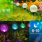 GIGALUMI Solar Garden Lights 6 Pack, Outdoor Solar Lights - Image 4