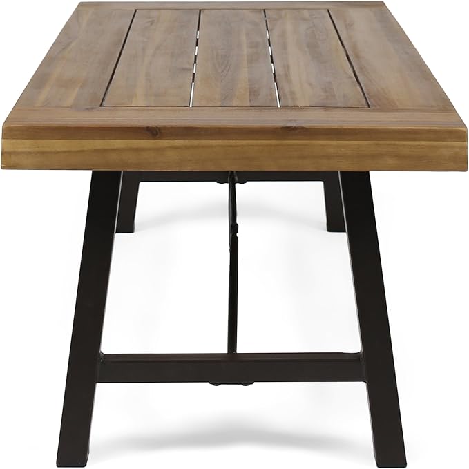 Christopher Knight Home Catriona Outdoor Acacia Wood Coffee Table, Teak Finish - Image 5