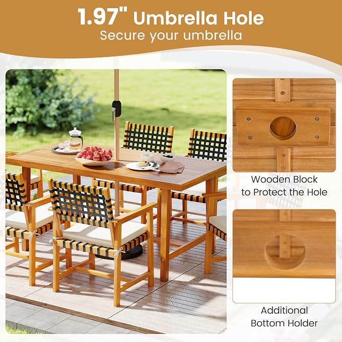 Tangkula 6 Piece Patio Dining Set - Image 4
