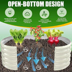 17" Tall Elevated Oval Metal Raised Garden Bed - 4ft x 2ft in Size and 0.8MM - Image 2