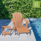 GREENVINES Adirondack-Outdoor-Side-Table | 14 x 13 Inches | HDPE Plastic | All - Image 2