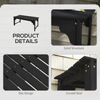 Outsunny Wooden Garden Bench, Outdoor Park Bench - Image 5