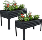 MGNO 2PCS Galvanized Raised Garden Bed Outdoor by MGNO