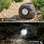 Solar Rock Lights Outdoor Garden Waterproof - Image 2