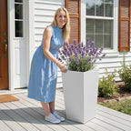 VEVOR 30 inch Tall Planters for Outdoor Plants Set of 2, Modern Large Planters - Image 8