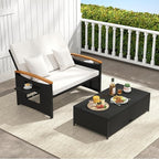 Moccha Outdoor Wicker Daybed, Patio Rattan Loveseat Sofa w/ 4-Level Adjustable - Image 9