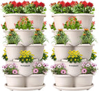 VIVOSUN 2-Pack 5 Tier Vertical Gardening Stackable Planter by VIVOSUN