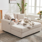 GarveeHome 60-inchOversized Chaise Lounge Chair Indoor, Comfy Corduroy Lounge - Image 9