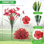 60 Pack Artificial Flowers for Outdoor Indoor Fake Plants, Faux Silk Flowers - Image 4