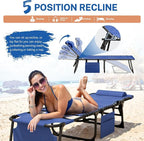 Devoko Beach Lounge Chair, Outdoor Sun Tanning Chair - Image 6