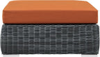 Modway Summon Wicker Rattan Outdoor Patio 36" Square Ottoman - Image 4