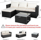 Shintenchi Outdoor Patio Furniture Sets, Small Outdoor Sofa Patio Sectional - Image 3