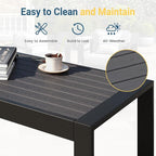Wisteria Lane Aluminum Outdoor Furniture Patio Coffee Table, All-Weather - Image 6