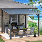 AECOJOY 10' x 10' Hardtop Gazebo Outdoor Pergola, Heavy Duty Lean to Metal - Image 3
