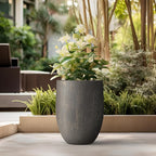 Kante Tall Concrete Planter, 21.7-Inch Height Antique Bronze Large Indoor - Image 5