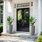 Kante 23.6" H Natural Concrete Tall Planters, Large Outdoor Indoor Decorative - Image 5